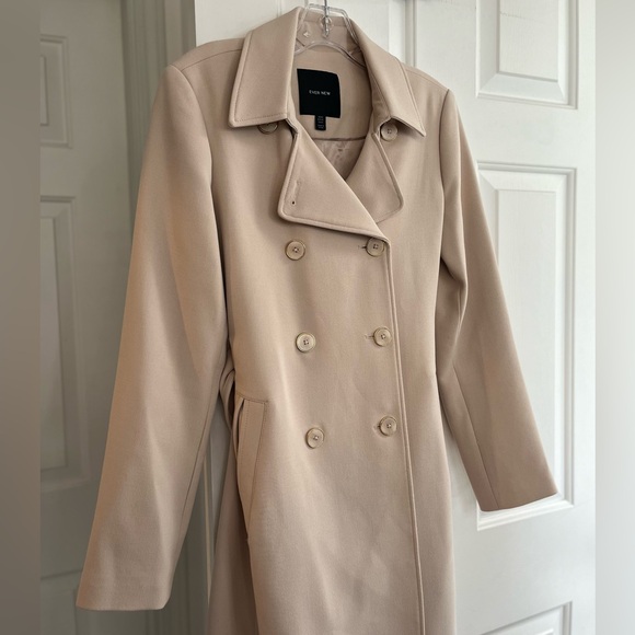 SOLD Ever New Double-breasted Belted-waist Coat 4 - Picture 4 of 14